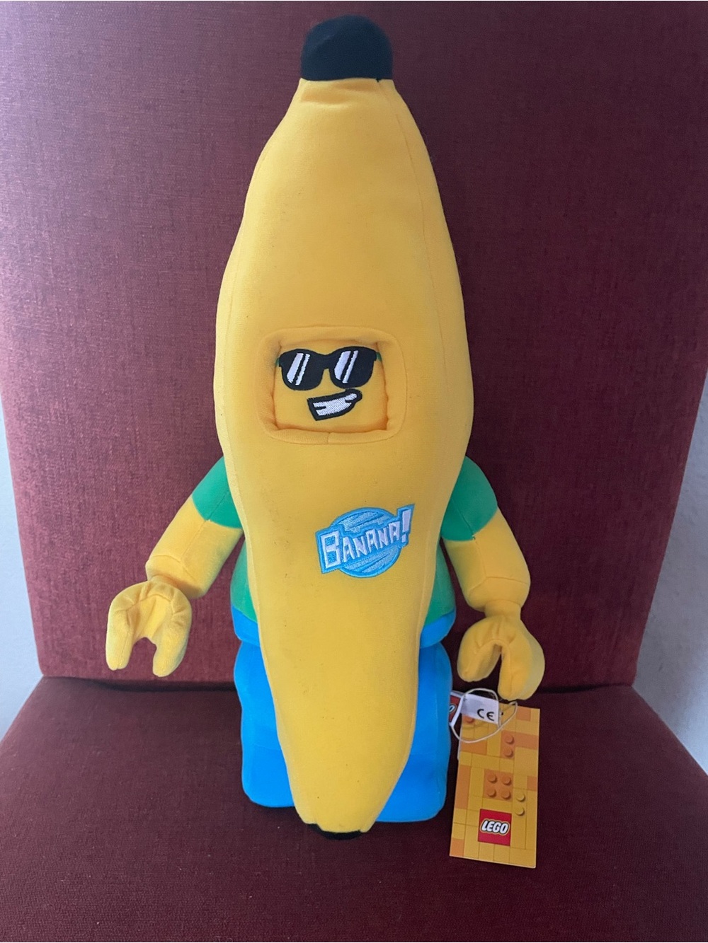 LEGO Banana Man Plush 15in- Yellow Green Blue
